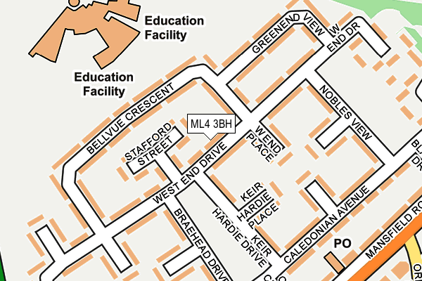 ML4 3BH map - OS OpenMap – Local (Ordnance Survey)