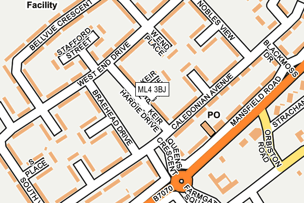 ML4 3BJ map - OS OpenMap – Local (Ordnance Survey)