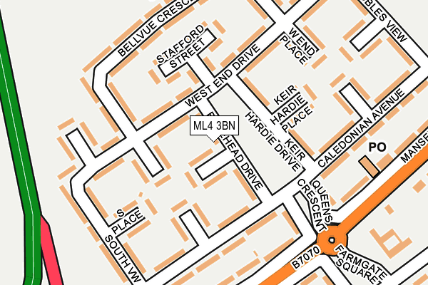 ML4 3BN map - OS OpenMap – Local (Ordnance Survey)