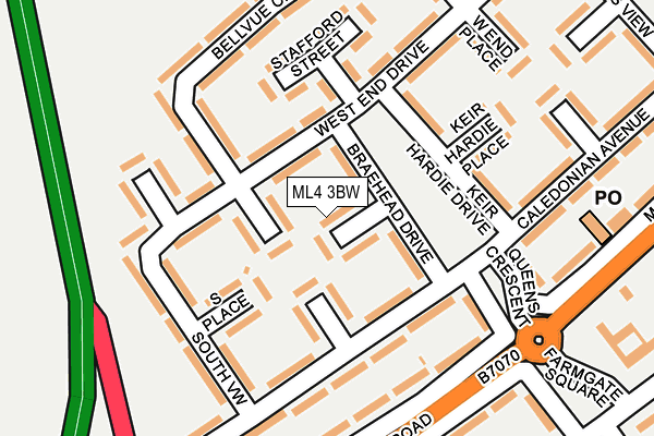 ML4 3BW map - OS OpenMap – Local (Ordnance Survey)