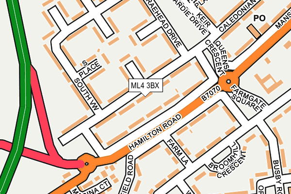 ML4 3BX map - OS OpenMap – Local (Ordnance Survey)