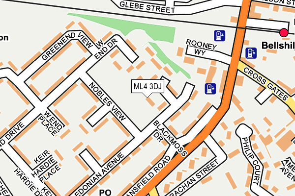 ML4 3DJ map - OS OpenMap – Local (Ordnance Survey)