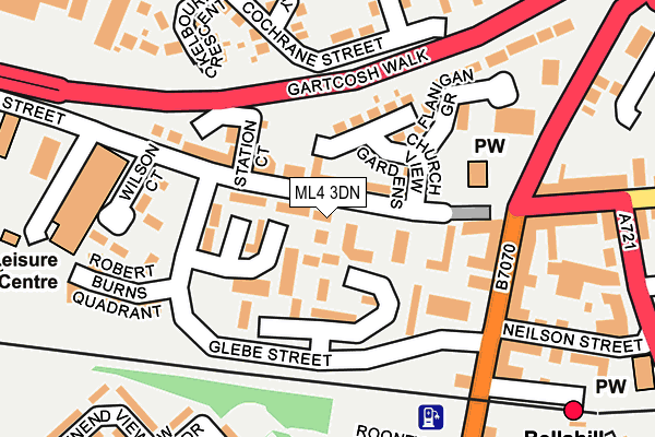 ML4 3DN map - OS OpenMap – Local (Ordnance Survey)