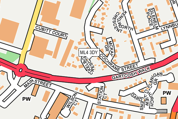 ML4 3DY map - OS OpenMap – Local (Ordnance Survey)