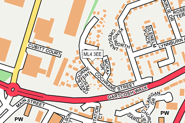 ML4 3EE map - OS OpenMap – Local (Ordnance Survey)