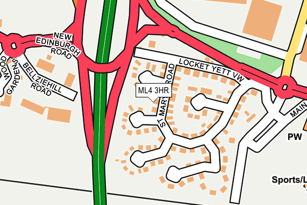 ML4 3HR map - OS OpenMap – Local (Ordnance Survey)