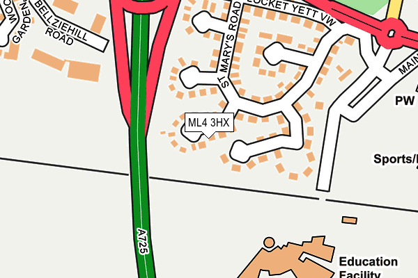 ML4 3HX map - OS OpenMap – Local (Ordnance Survey)