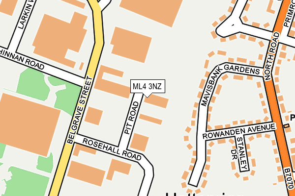 ML4 3NZ map - OS OpenMap – Local (Ordnance Survey)