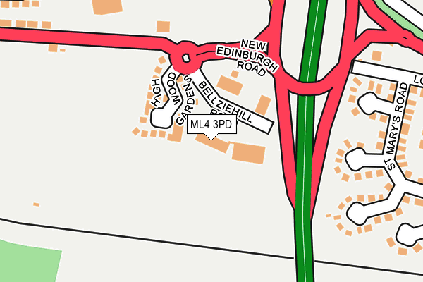 ML4 3PD map - OS OpenMap – Local (Ordnance Survey)