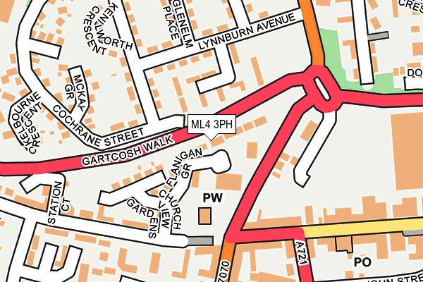 ML4 3PH map - OS OpenMap – Local (Ordnance Survey)