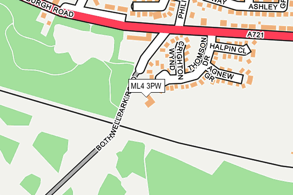 ML4 3PW map - OS OpenMap – Local (Ordnance Survey)