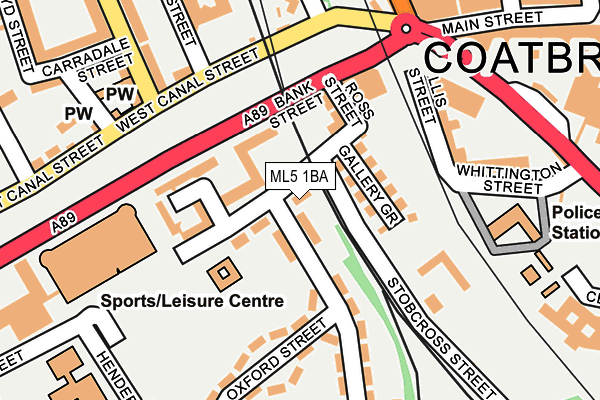 ML5 1BA map - OS OpenMap – Local (Ordnance Survey)