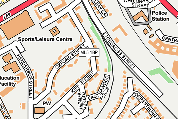 ML5 1BP map - OS OpenMap – Local (Ordnance Survey)