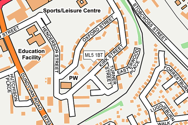 ML5 1BT map - OS OpenMap – Local (Ordnance Survey)