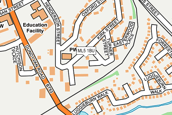 ML5 1BU map - OS OpenMap – Local (Ordnance Survey)
