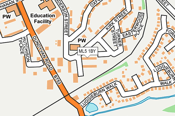 ML5 1BY map - OS OpenMap – Local (Ordnance Survey)