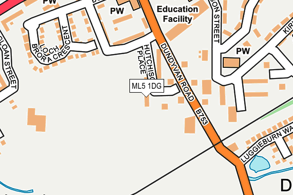 ML5 1DG map - OS OpenMap – Local (Ordnance Survey)