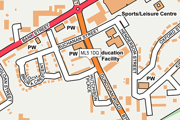 ML5 1DQ map - OS OpenMap – Local (Ordnance Survey)