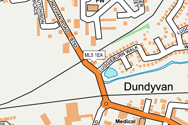 ML5 1EA map - OS OpenMap – Local (Ordnance Survey)