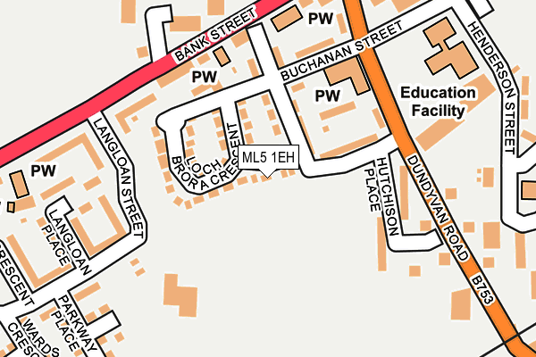 ML5 1EH map - OS OpenMap – Local (Ordnance Survey)