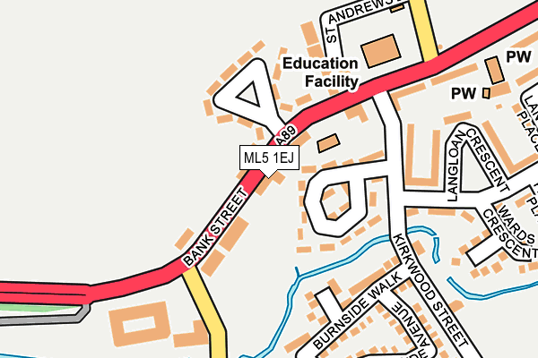 ML5 1EJ map - OS OpenMap – Local (Ordnance Survey)