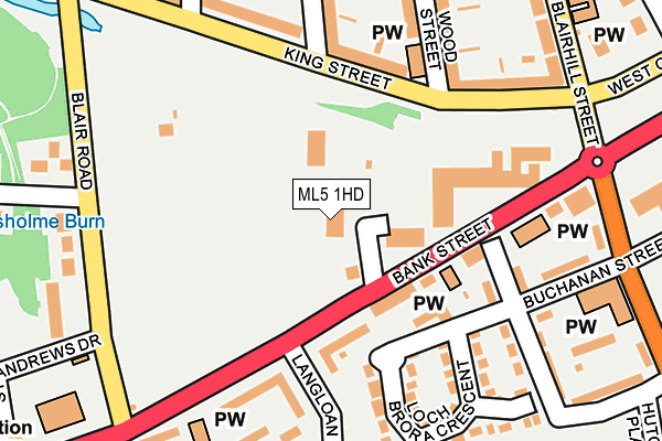 ML5 1HD map - OS OpenMap – Local (Ordnance Survey)