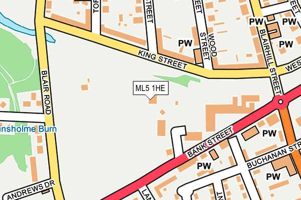 ML5 1HE map - OS OpenMap – Local (Ordnance Survey)