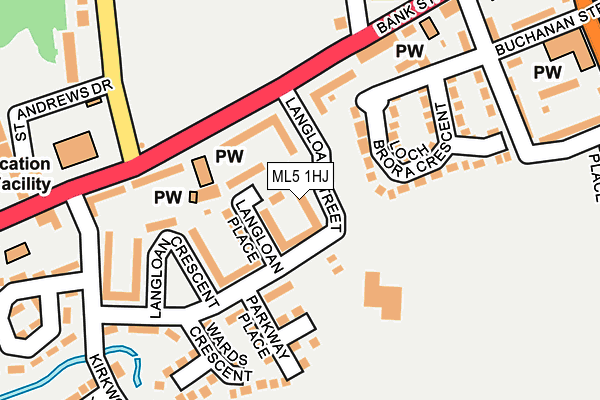 ML5 1HJ map - OS OpenMap – Local (Ordnance Survey)