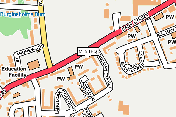 ML5 1HQ map - OS OpenMap – Local (Ordnance Survey)