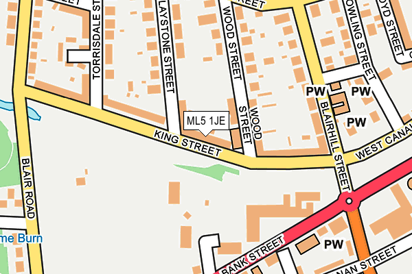 ML5 1JE map - OS OpenMap – Local (Ordnance Survey)