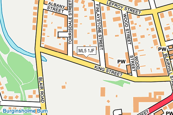 ML5 1JF map - OS OpenMap – Local (Ordnance Survey)