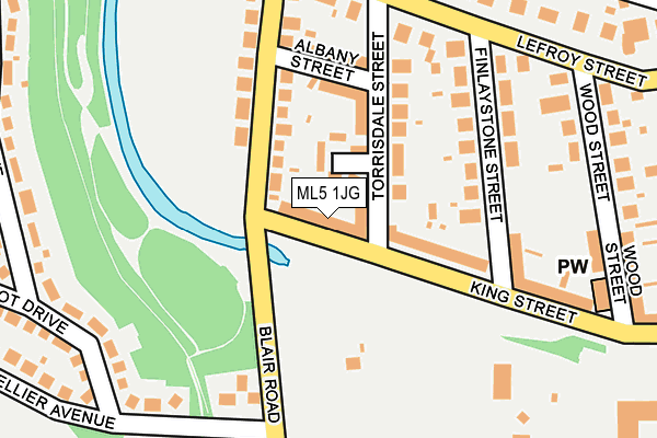 ML5 1JG map - OS OpenMap – Local (Ordnance Survey)