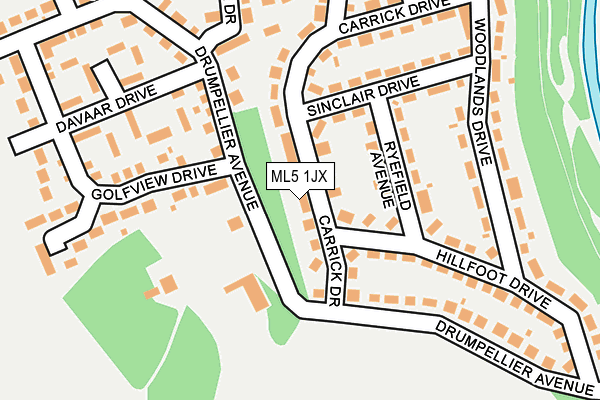 ML5 1JX map - OS OpenMap – Local (Ordnance Survey)