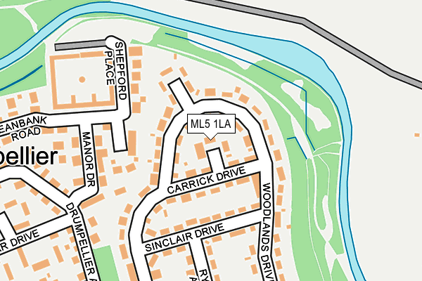 ML5 1LA map - OS OpenMap – Local (Ordnance Survey)