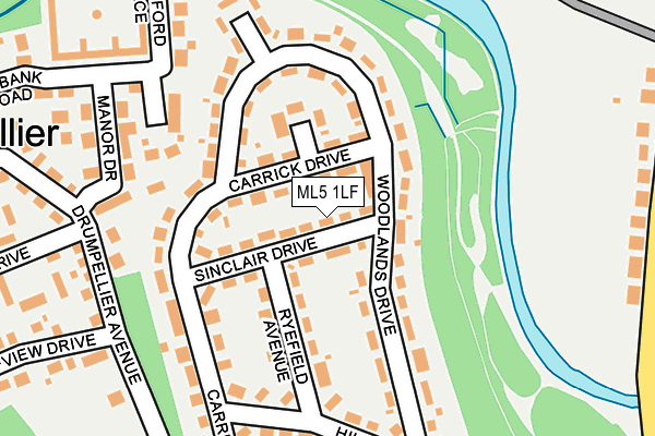 ML5 1LF map - OS OpenMap – Local (Ordnance Survey)