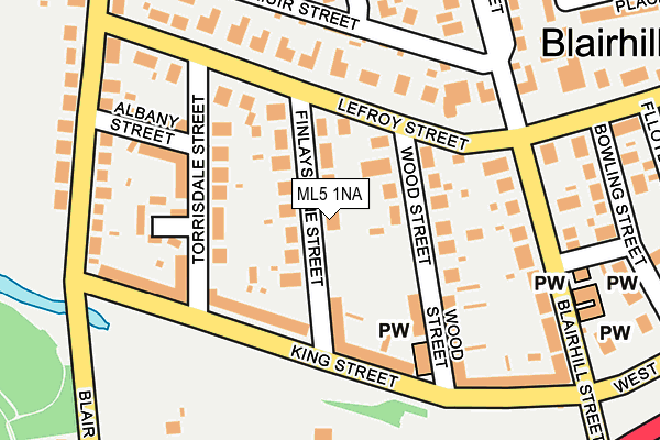ML5 1NA map - OS OpenMap – Local (Ordnance Survey)
