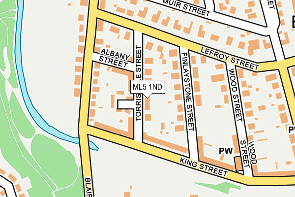 ML5 1ND map - OS OpenMap – Local (Ordnance Survey)