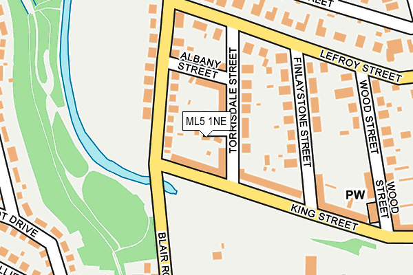 ML5 1NE map - OS OpenMap – Local (Ordnance Survey)