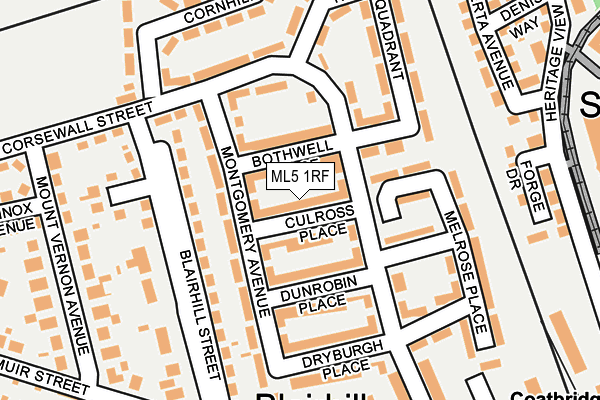 ML5 1RF map - OS OpenMap – Local (Ordnance Survey)
