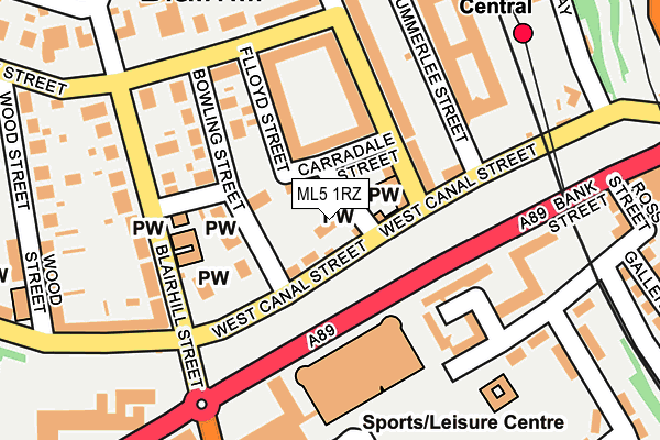 ML5 1RZ map - OS OpenMap – Local (Ordnance Survey)