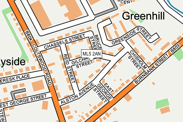 ML5 2AN map - OS OpenMap – Local (Ordnance Survey)