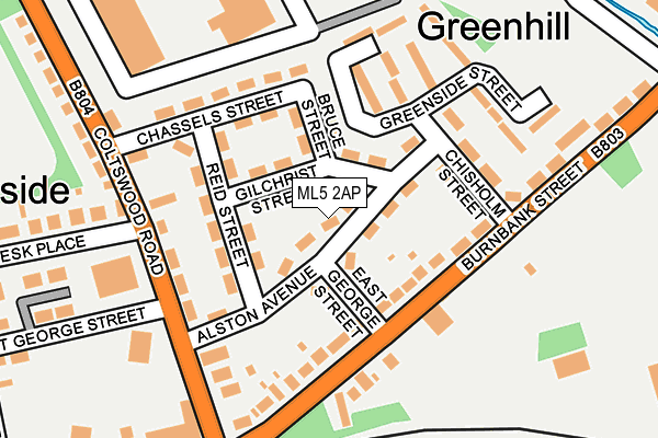 ML5 2AP map - OS OpenMap – Local (Ordnance Survey)