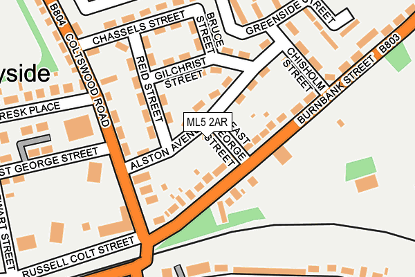 ML5 2AR map - OS OpenMap – Local (Ordnance Survey)