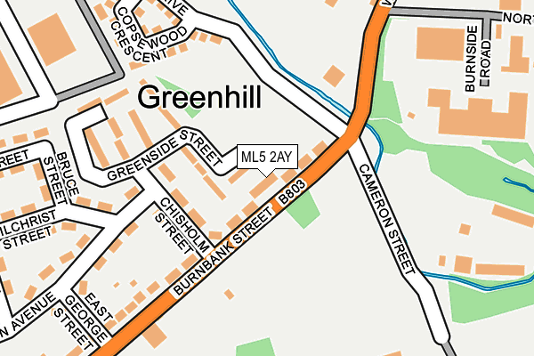 ML5 2AY map - OS OpenMap – Local (Ordnance Survey)