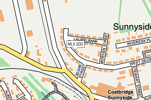 ML5 2DD map - OS OpenMap – Local (Ordnance Survey)