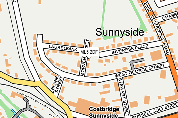 ML5 2DF map - OS OpenMap – Local (Ordnance Survey)