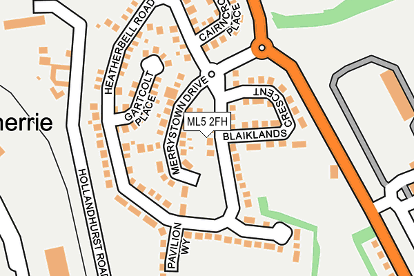 ML5 2FH map - OS OpenMap – Local (Ordnance Survey)