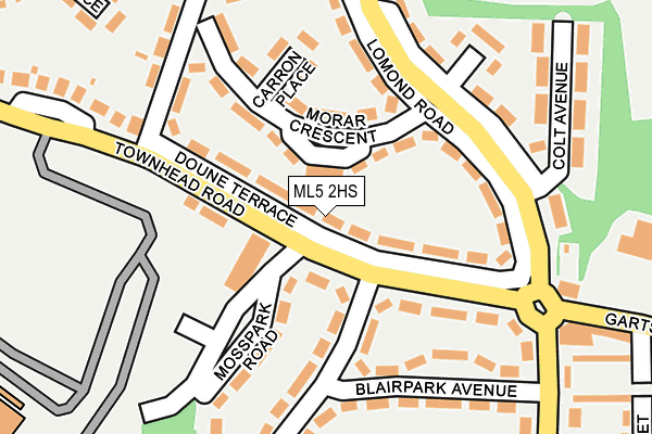 ML5 2HS map - OS OpenMap – Local (Ordnance Survey)