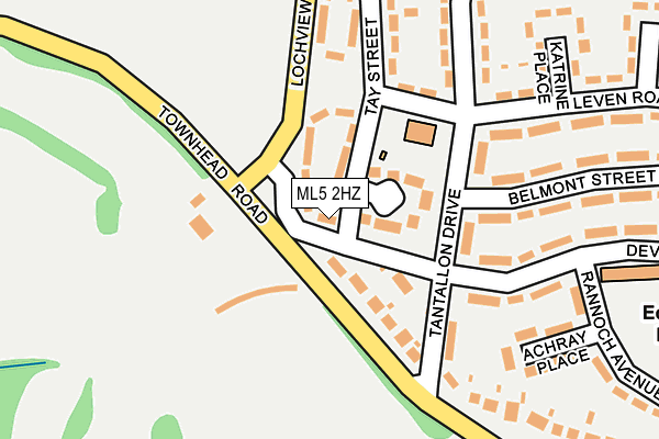 ML5 2HZ map - OS OpenMap – Local (Ordnance Survey)