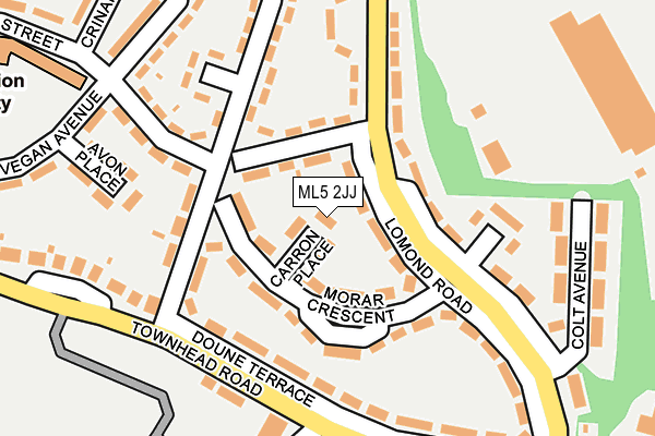 ML5 2JJ map - OS OpenMap – Local (Ordnance Survey)